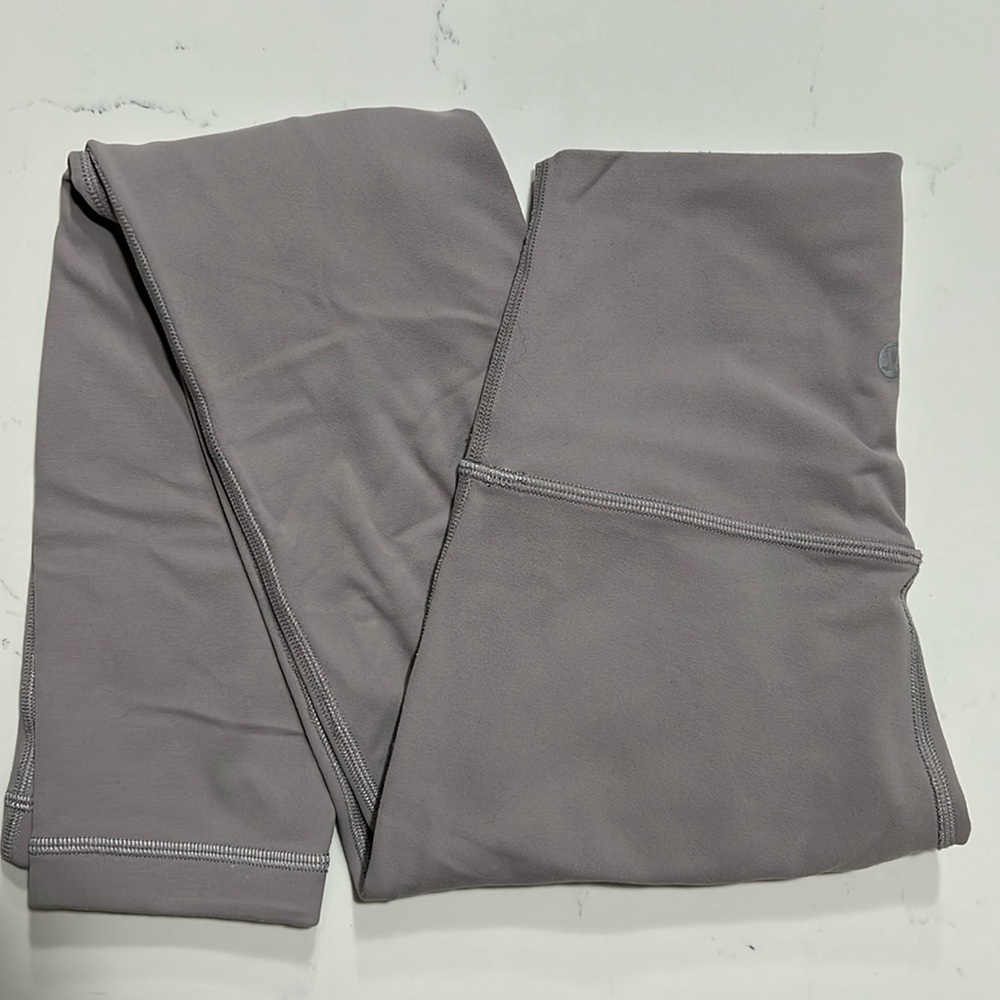Lululemon Align Pant II 25" Dark Chrome Double Lined Size 2